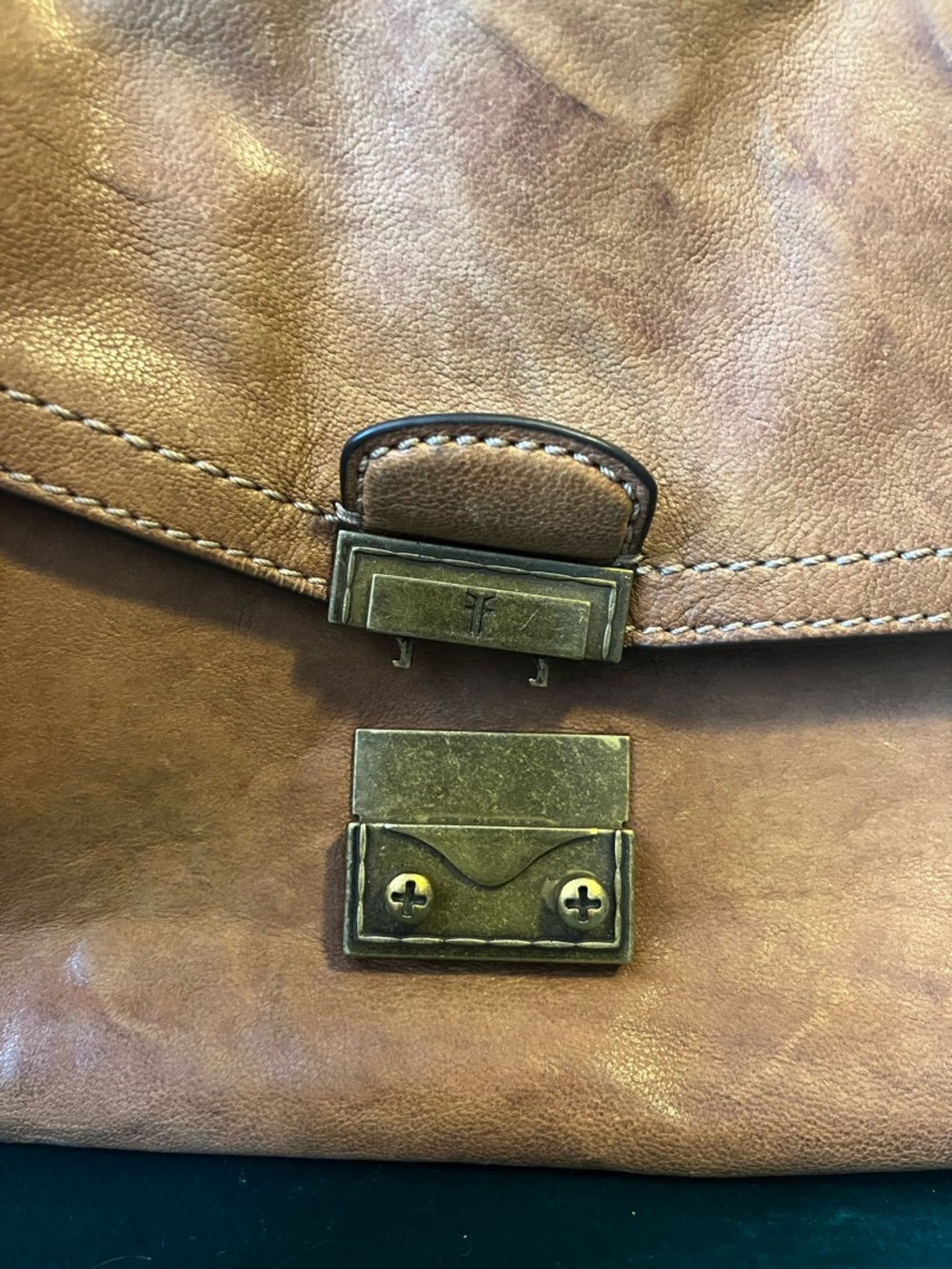 Frye Ella Flap Women’s Brown Leather Shoulder Bag - Picture 12 of 16
